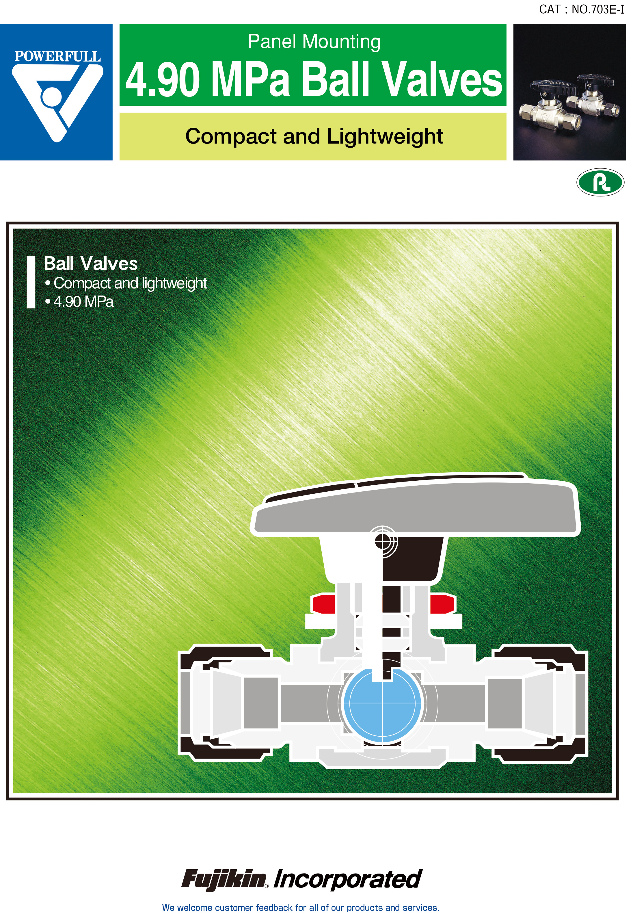 Valves - Powerfull - Panel Mounting 4.9MPa Ball Valves