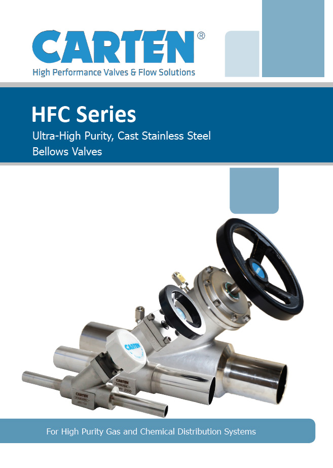 Valves - HFC Series - Ultra High Purity Cast Stainless Steel Bellows Valves