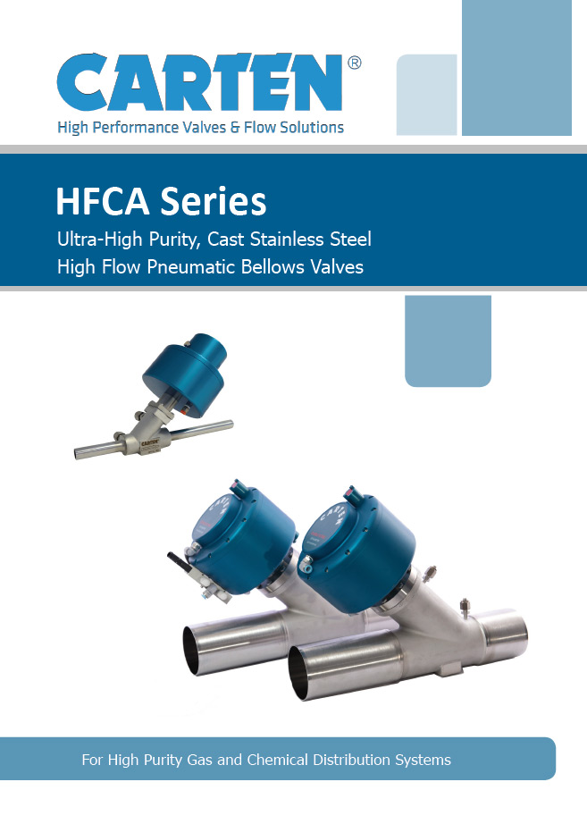 HFCA Series High Purity Cast Stainless Steel High Flow Pneumatic Bellows Valves