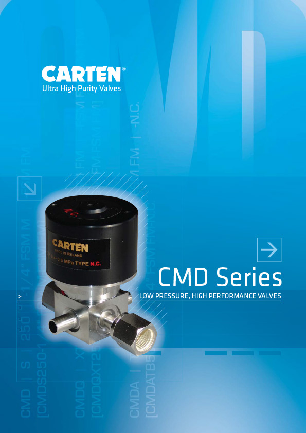 Bellows Valve - CMD Series Low Pressure High Performance Ultra High Purity Diaphragm Valves